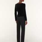 SCUBA VELVET TOP WITH LACE