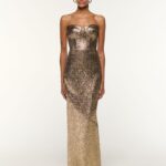 METALLIC JACQUARD GOWN