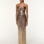 METALLIC JACQUARD GOWN