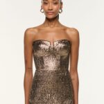 METALLIC JACQUARD GOWN