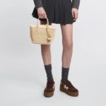 SCRIPT SHEARLING MINI BAG