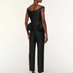TAFFETA STRAIGHT LEG PANTS