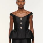 TAFFETA PEPLUM TOP