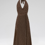 SILK MIDI HALTER DRESS
