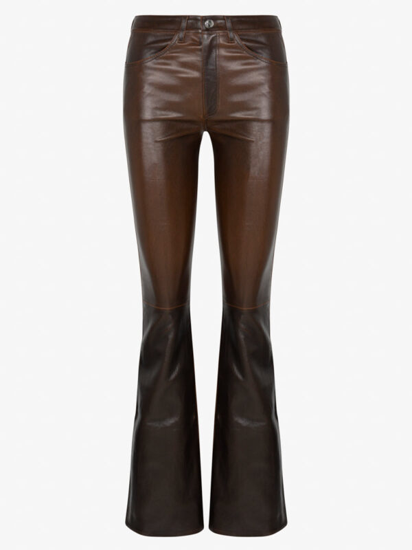 MICRO FLARE LEATHER PANTS