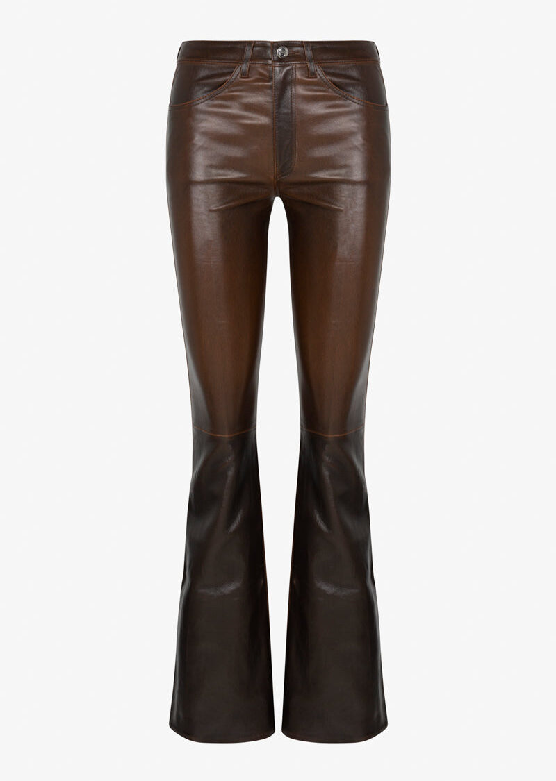 MICRO FLARE LEATHER PANTS