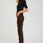 SUEDE 5 POCKET SLIM STRAIGHT PANT