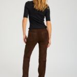 SUEDE 5 POCKET SLIM STRAIGHT PANT