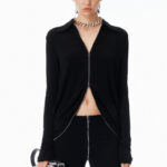 DRAPED ZIPPED SHIRT