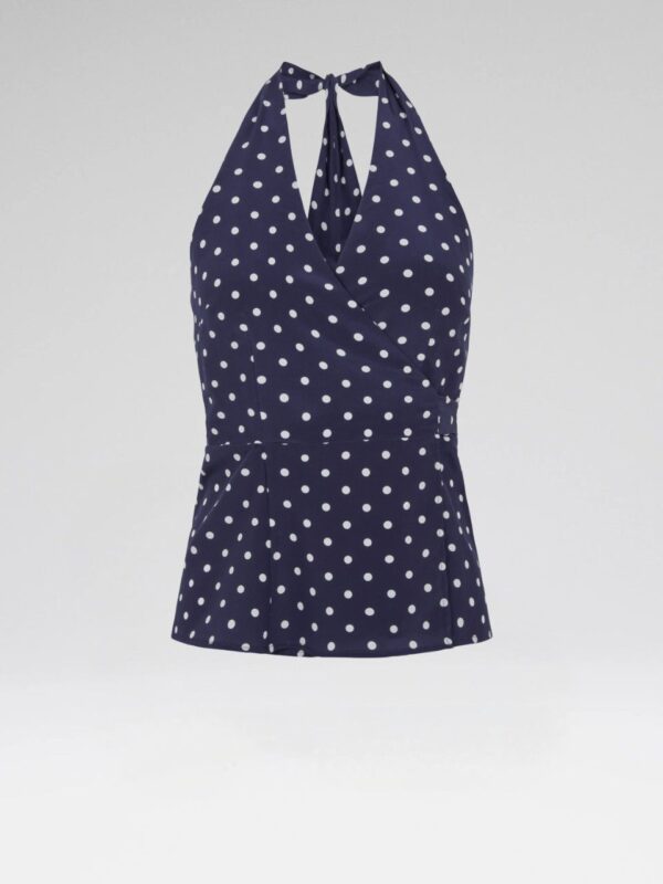 HALTER TOP IN POLKA DOTS