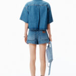 CROPPED DENIM SHIRT