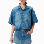 CROPPED DENIM SHIRT