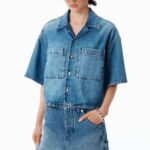 CROPPED DENIM SHIRT