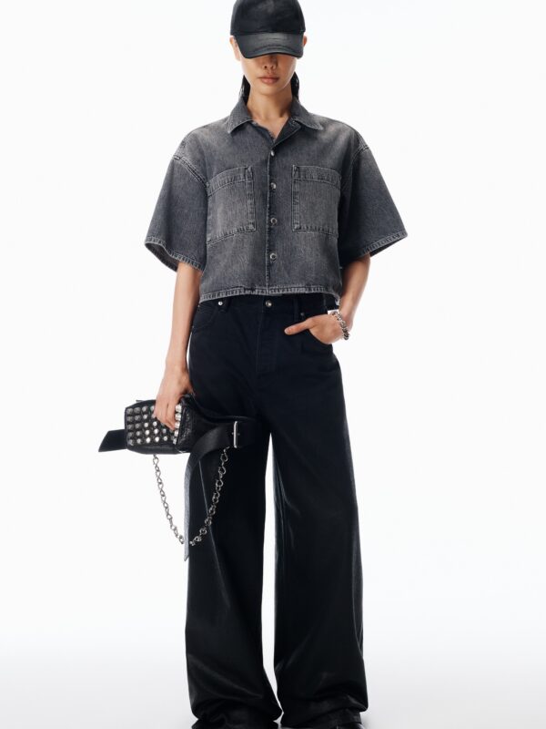DROPPED DENIM SHIRT