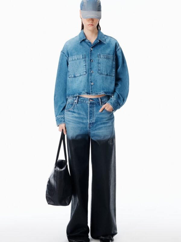 CROPPED DENIM SHIRT