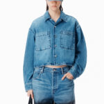 CROPPED DENIM SHIRT
