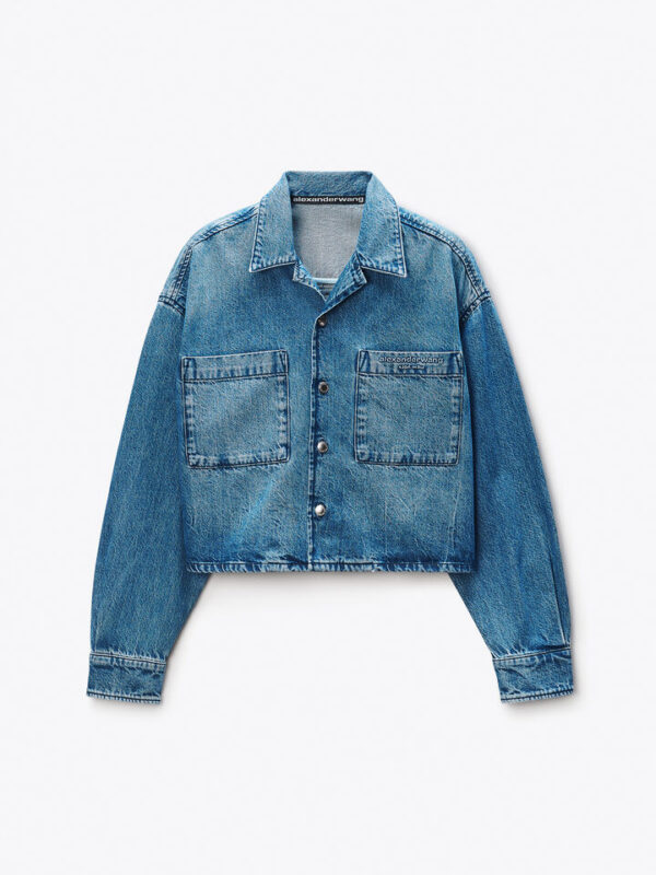 CROPPED DENIM SHIRT