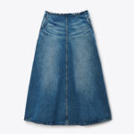 A LINE MIDI DENIM SKIRT
