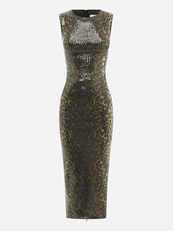 CREWNECK MIDI DRESS WITH SEQUIN