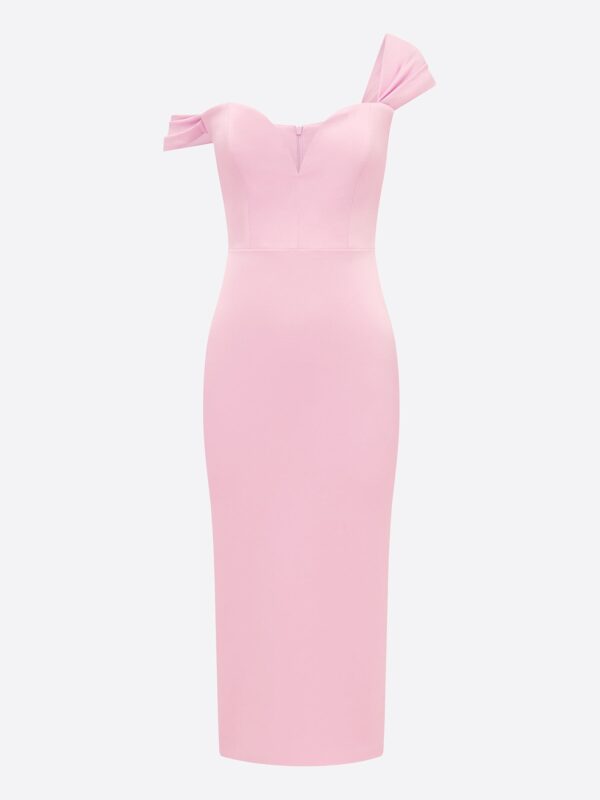 SWEETHEART DRESS IN SATIN CREPE