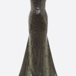 STRAPLESS GOWN WITH SEQUIN