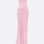 SATIN CREPE STRAPLESS GOWN