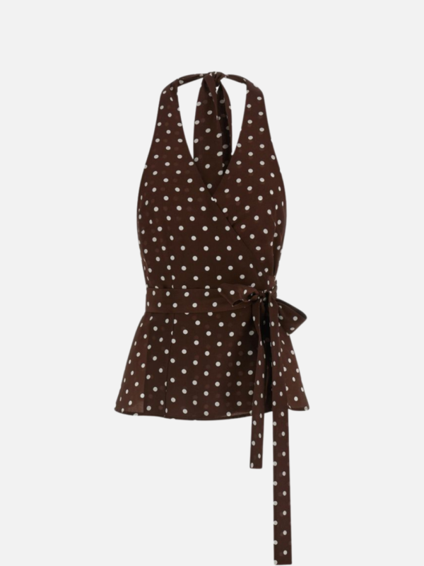 HALTER TOP IN POLKA DOTS