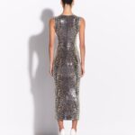CREWNECK MIDI DRESS WITH SEQUIN