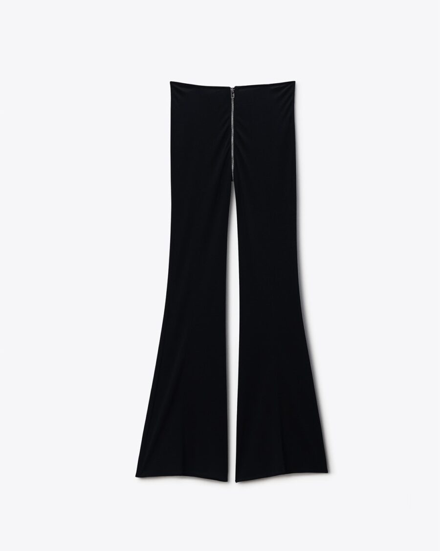 ZIPPED MID RISE PANTS