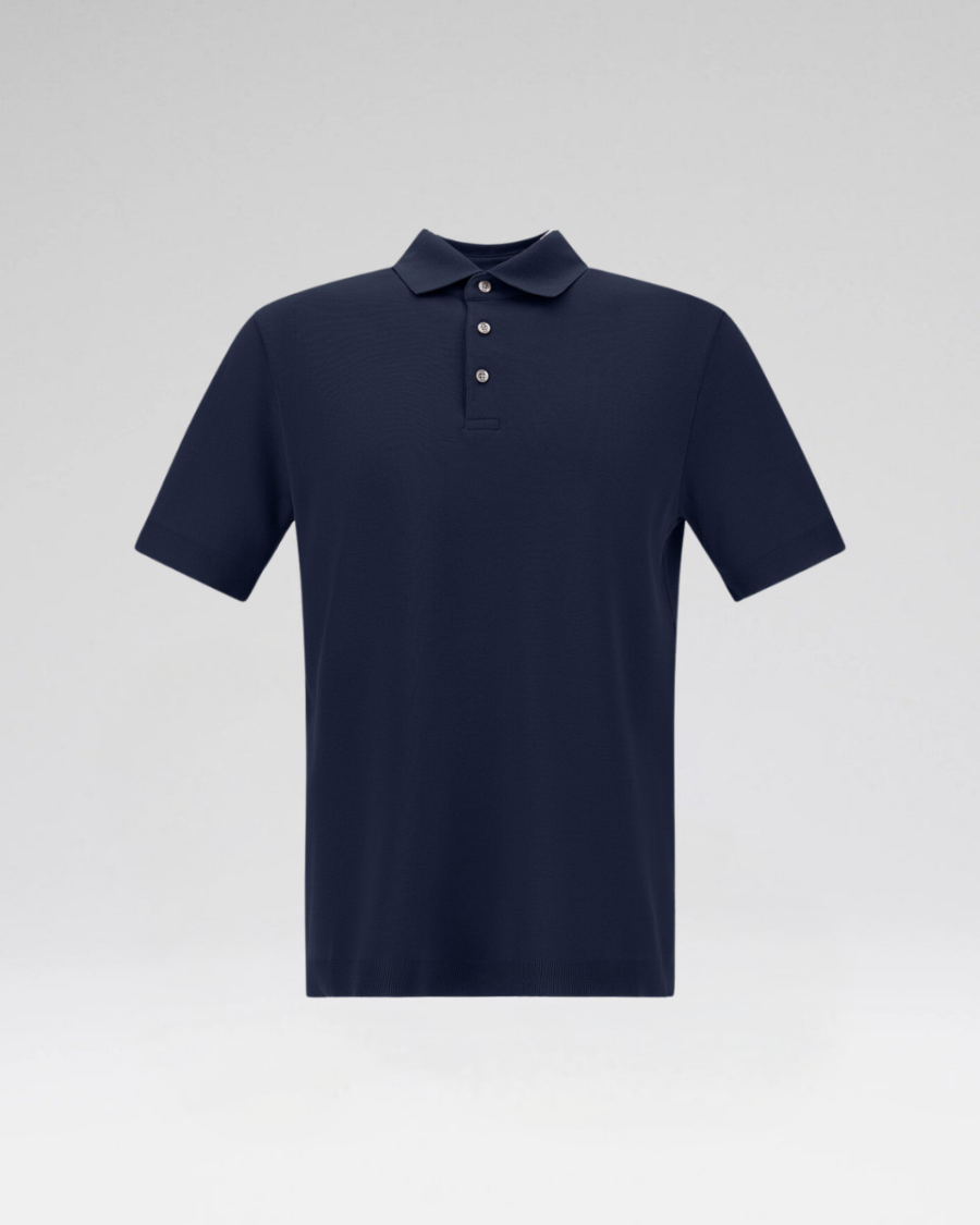 JERSEY KNIT EFFECT POLO SHIRT
