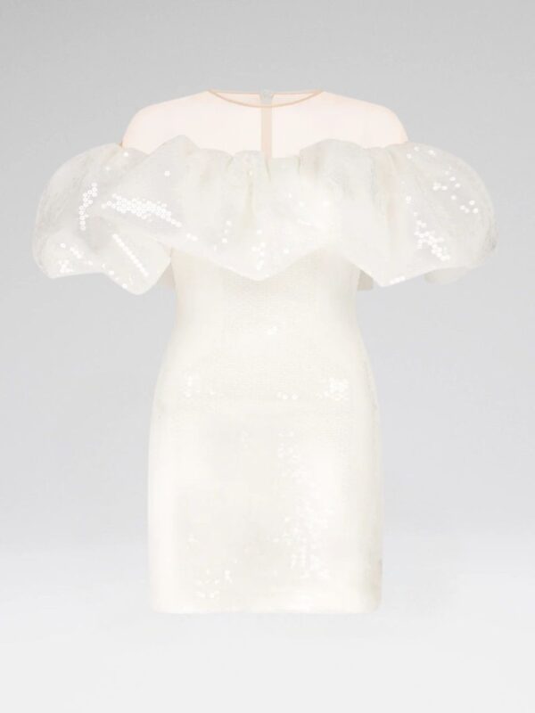 PUFF TOP DETAIL SEQUIN MINI DRESS