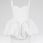 PUFF SKIRT DETAIL MINI DRESS