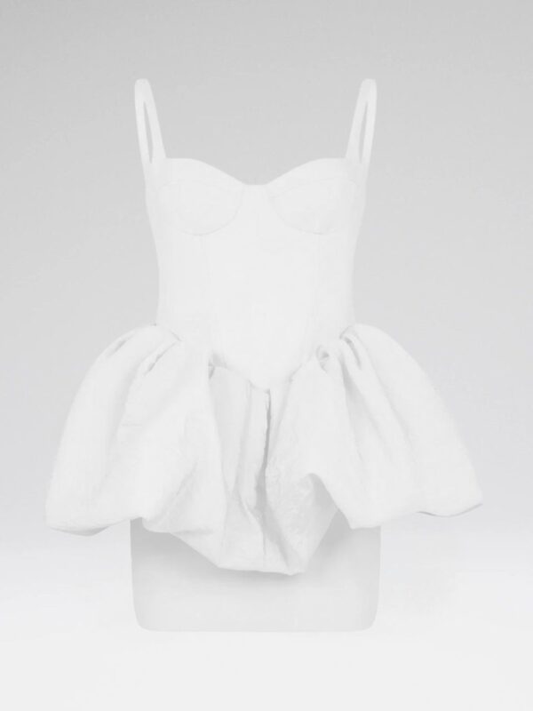PUFF SKIRT DETAIL MINI DRESS