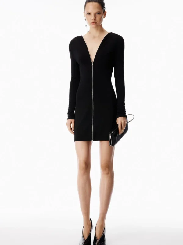 ZIPPER MINI DRESS