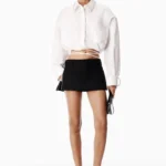 STUD COLLAR WRAP SHIRT