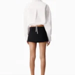 STUD COLLAR WRAP SHIRT