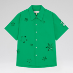 FLOWER CUT OUT BOXY SHIRT