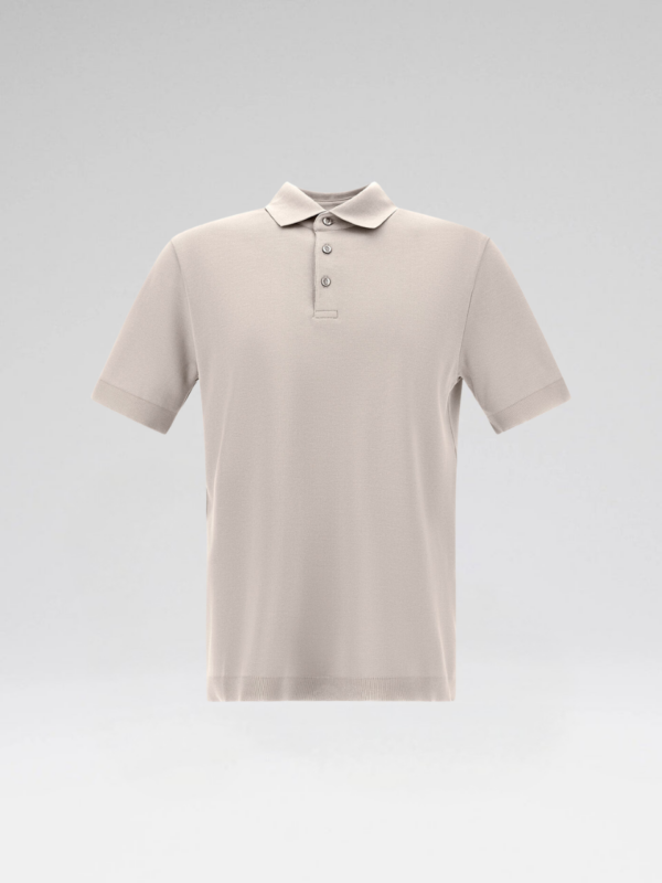JERSEY KNIT EFFECT POLO SHIRT