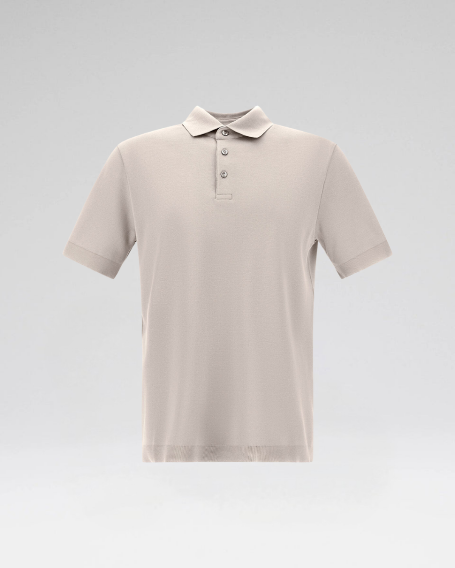 JERSEY KNIT EFFECT POLO SHIRT