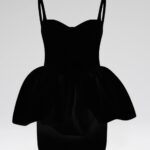 PUFF SKIRT DETAIL MINI DRESS