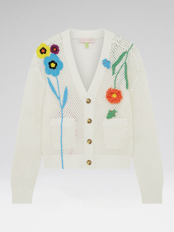 CROCHET CARDIGAN WITH FLOWERS