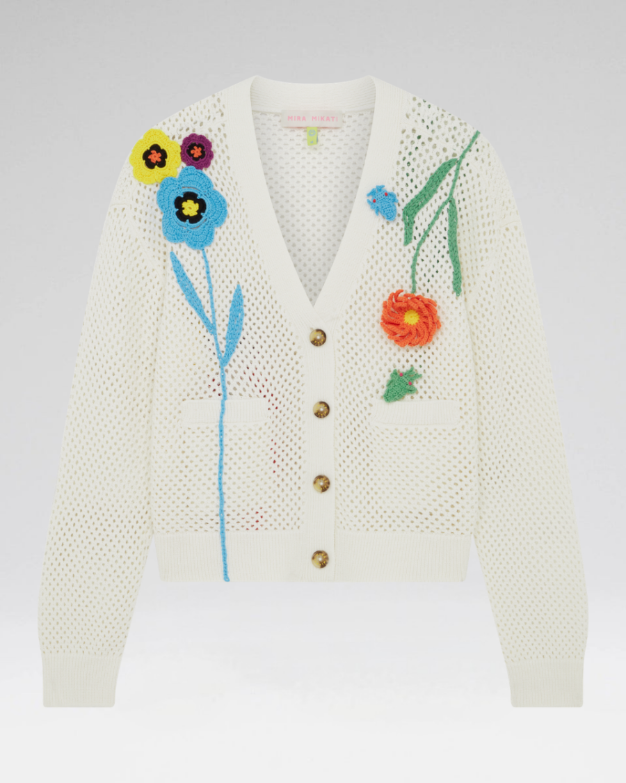 CROCHET CARDIGAN WITH FLOWERS