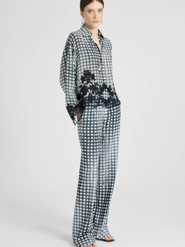 VICHY PRINT PANTS
