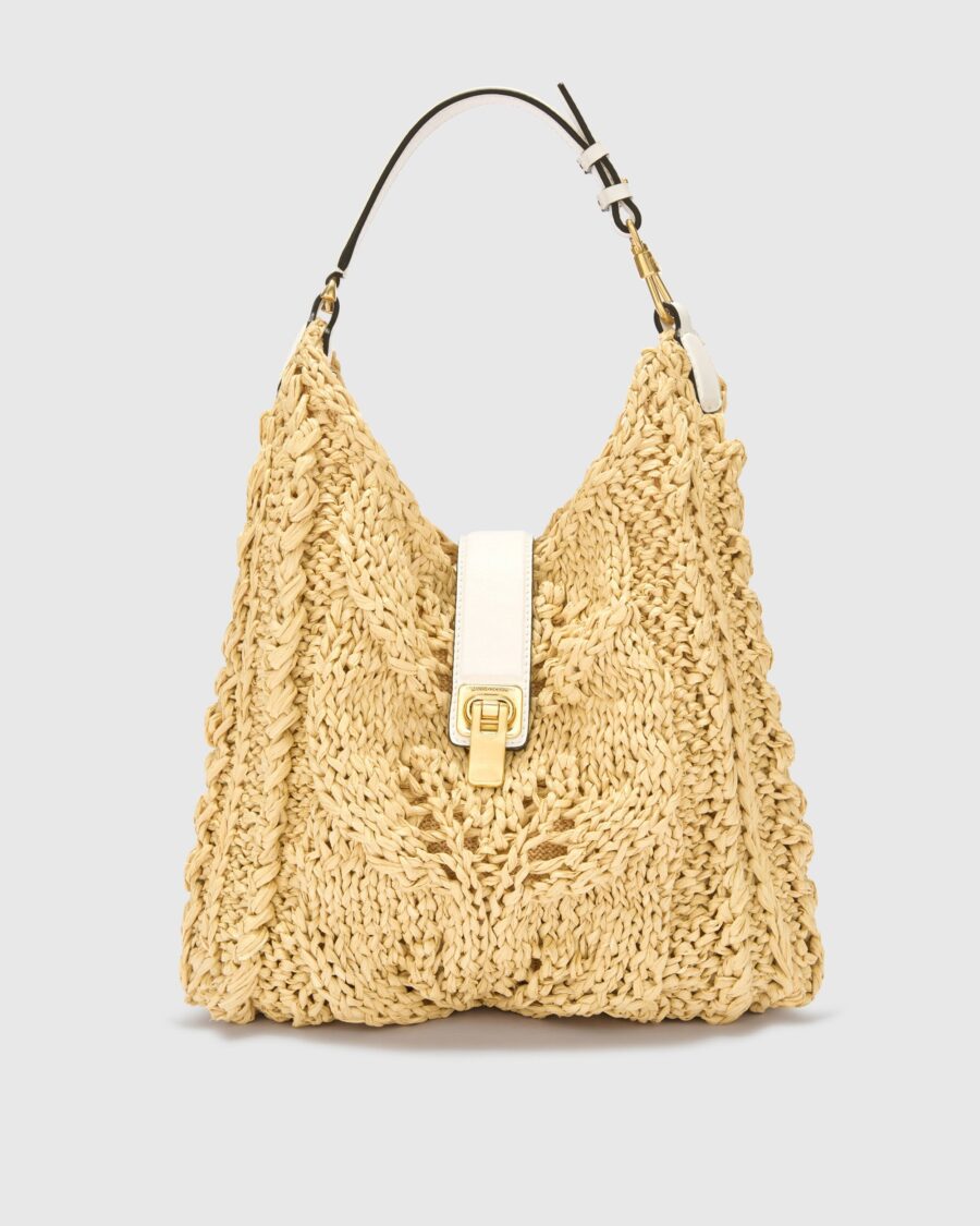 HOBO BAG IN RAFFIA