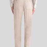 SLUB LINEN-BLEND TWILL JOGGING TROUSERS