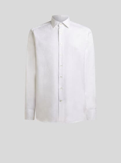 COTTON JACQUARD SHIRT WITH PAISLEY MOTIF AND PEGASO EMBROIDERY