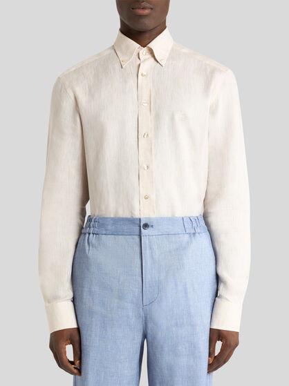 LINEN SHIRT WITH PEGASO