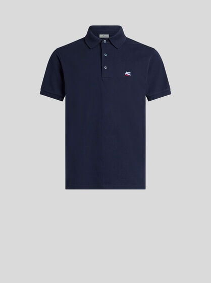 COTTON PIQUE POLO SHIRT WITH PEGASO EMBROIDERY
