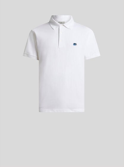 COTTON PIQUE POLO SHIRT WITH PEGASO EMBROIDERY