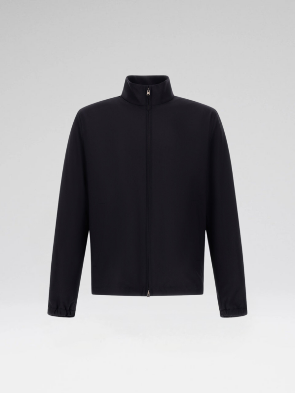 JACKET WITH ZIP IN LIGHT STRETCH WOOL